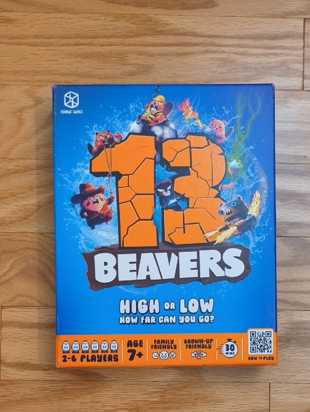 13 Beavers Family Board Game Ages 7+ By Format Games NWT